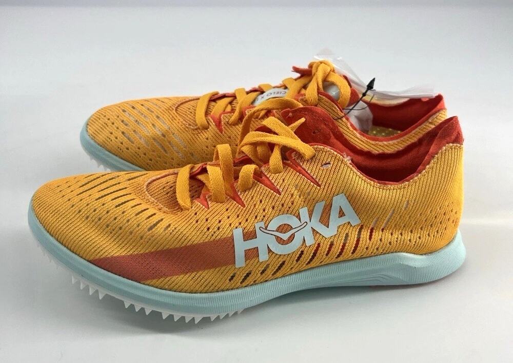 Hoka Cielo X 2 LD Track Spikes Girls Size 4 Blue Orange Running Shoes New